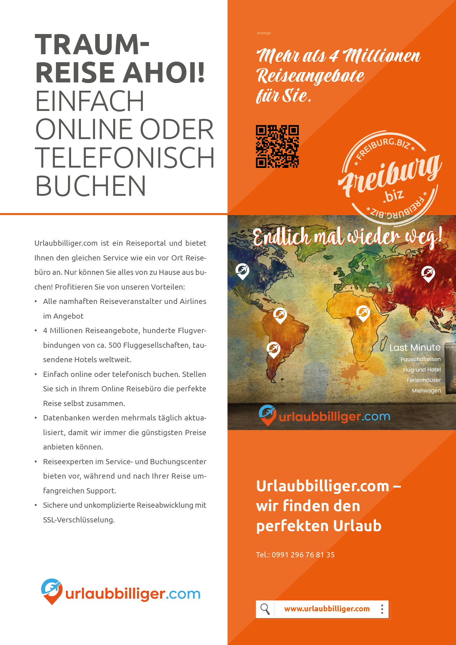 Anzeige Urlaub billiger Magazin FRSUEDWEST Jung bleiben KUCK UCK15
