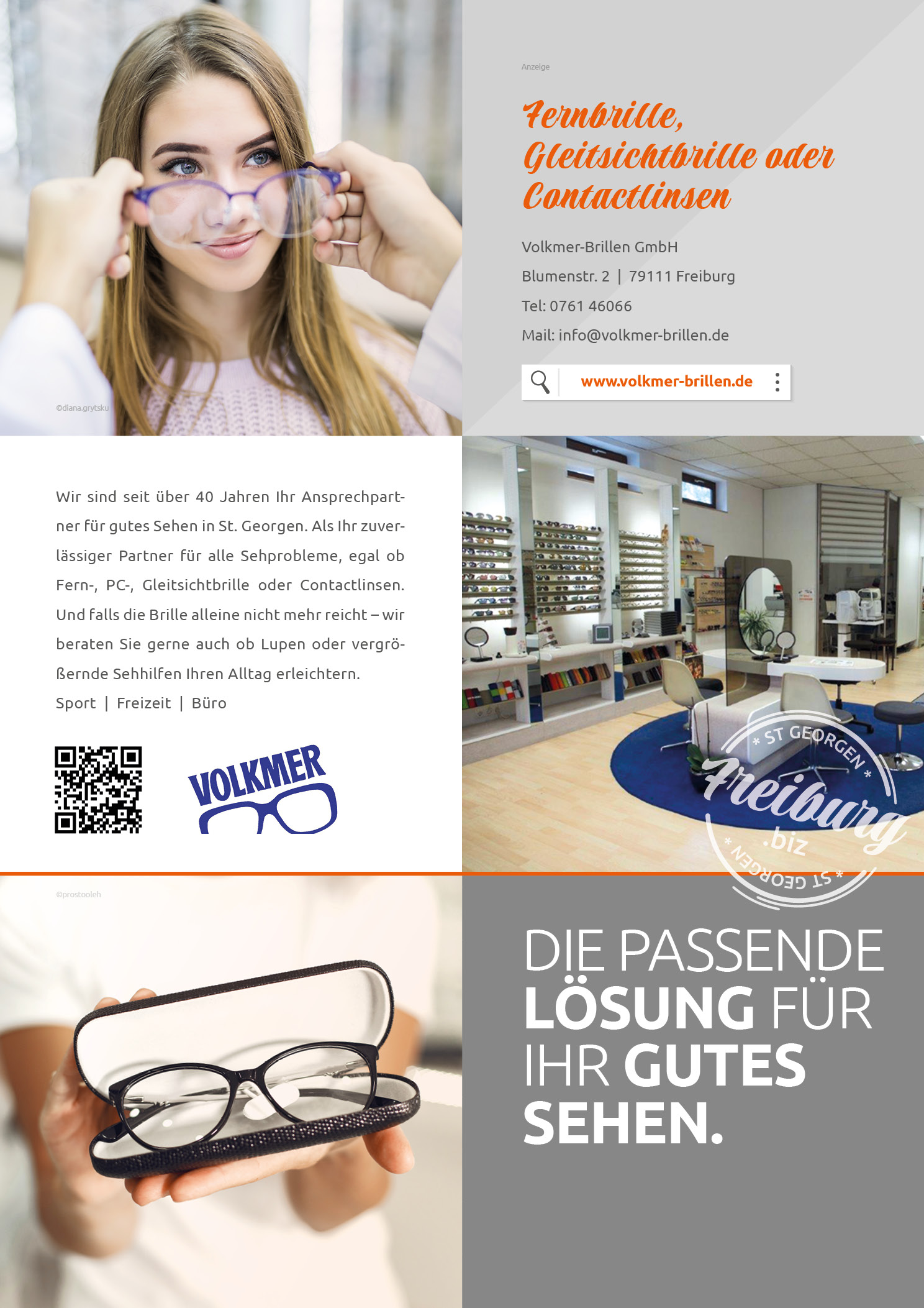 Anzeige Volkmer Brillen Magazin FRSUEDWEST Jung bleiben KUCK UCK28